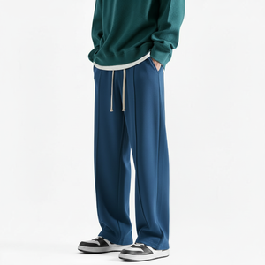 Men's <b>Summer</b> High Street Sweatpants Men's Loose Casual Cotton Straight Leg <b>Pants</b> With Wide Leg Design for Casual Wear for sale - Product Image 1