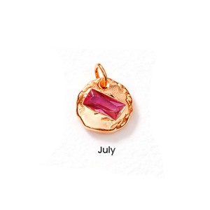 Rose Gold Plated <b>Ruby</b> Quartz Pendant Round Coin Charm Faceted Rectangle Gemstone <b>Necklace</b> Jewelry - Product Image 1