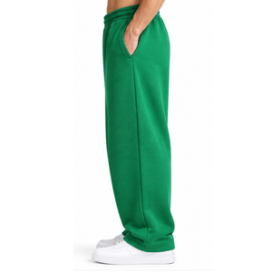 Mens 100% Cotton Fleece Relaxed Oversized <b>Trousers</b> Custom Wholesale Manufacturer Supplier OEM ODM Private Label Bulk Order - Product Image 3