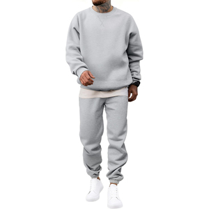 Comfortable Unisex Sweatsuit <b>Set</b> 2 Piece Casual Crewneck Sweatshirt and <b>Jogger</b> Pants <b>Matching</b> Everyday Clothing - Product Image 1