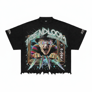 T-shirt unisexe en coton surdimensionné, style streetwear, logo personnalisé, style américain, décontracté, ample, impression personnalisée, streetwear - Product Image 3