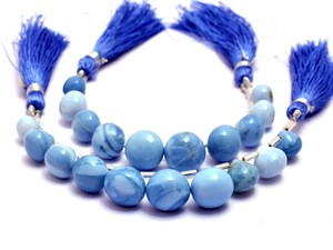 Cuentas de Ópalo AAA+ de 8mm-12mm, Cuentas Suaves en Forma de Cebolla, Ópalo Azul Natural, Piedras Preciosas Semipreciosas Sueltas para la Fabricación de Joyas - Product Image 3