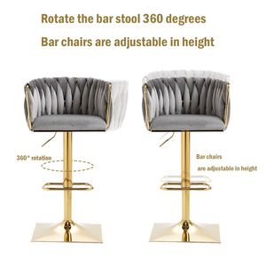 Sgabelli da Bar Vintage da 2 pz/set con schienale comodo e sedie da pranzo con altezza del poggiapiedi per un Look elegante - Product Image 2