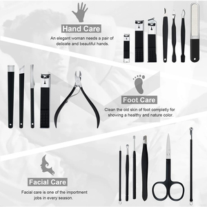 OEM Factory Professional 18-Piece High Quality Stainless Steel Manicure <b>Set</b> <b>Nail</b> Cutter & Cuticle Nippers Lightweight Kit - Product Image 2