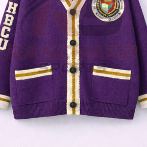 Suéter Cárdigan Universitario Personalizado HBCU |   Suéter sin mangas con botones frontales |   Ropa de Calle Ecológica 100% Algodón - Product Image 3