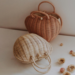 Petit sac tissé pour enfant, panier en rotin, accessoires de rangement pour bébé, paniers à jouets pour enfants - Product Image 6