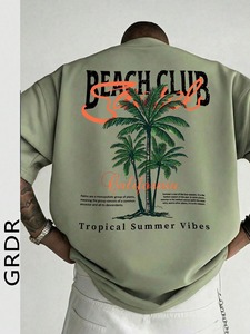 Vêtements pour hommes en coton 100% à manches courtes, style streetwear, grande taille, personnalisables avec logo OEM, marque privée, tricotés, décontractés pour l'été - Product Image 5