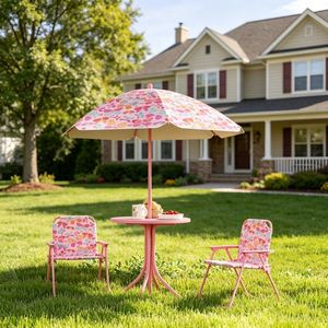 "Kids' Outdoor <b>Table</b> <b>and</b> <b>Foldable</b> <b>Chair</b> Set" - Product Image 1