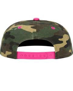 หมวกแก๊ปปีกแบนสีเขียวพรางและชมพูแบบสั่งทำพิเศษ ปรับขนาดได้ สไตล์ลำลอง สตรีทแวร์ ผ้าคอตตอนผสม ใส่ได้ทั้งชายและหญิง ขายส่ง - Product Image 2