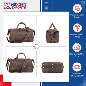 Global Distributor Selling Ultimate Quality Vintage Style Leather Duffle <b>Travel</b> <b>Bags</b> <b>Men</b> <b>for</b> Daily & Outdoor <b>Travel</b> Use - Product Image 4