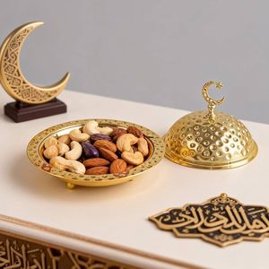 Premium Metal Dates Bowl For Elegant Serving Of Dates Dry Fruits And Luxury <b>Tabletop</b> Presentation - Product Image 2