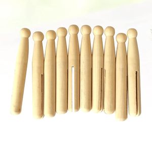 Pinces à linge rondes en bois artisanales, multifonctionnelles, durables, style rustique - Outils de lavage - Product Image 1