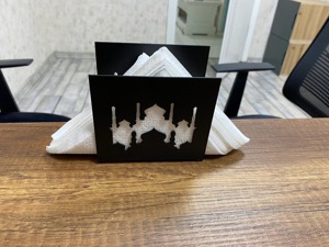 Porte-serviettes noir au design motif mosquée, idéal pour la cuisine, la table à manger ou la décoration de table à la maison, et pour une utilisation saisonnière, vente en gros depuis l'Inde - Product Image 4