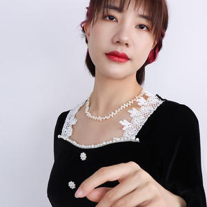 Collar de Perlas de Agua Dulce Naturales, Diseño Minimalista y Versátil, Cadena para Clavícula Popular - Product Image 3