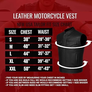 Custom Men's <b>Black</b> Genuine Leather Biker <b>Vest</b> Stand Collar Motorcycle Leather <b>Vest</b> Sleeveless Leather Jacket - Product Image 5