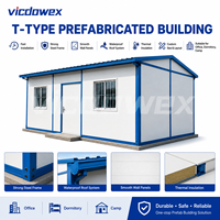 VICDOWEX Maison Modulaire de Luxe Contemporaine Intégrée Type T avec Isolation Thermique pour Camp de Construction et Salle à Manger