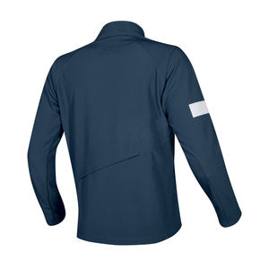 Men's Windproof Soft <b>Shell</b> Jacket With Sleeve Reflective Stripe Full Zip Design Autumn Outdoor Wear - Product Image 3