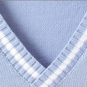 Chaleco Escolar para Niños, Cuello en V, Sin Mangas, Tejido de Punto, 100% Algodón, para Niños y Niñas - Product Image 4