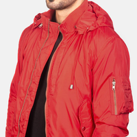 Nouvelle Veste Bomber Unisexe Premium Magenta en Gros, Manteau de Vol Rembourré Chaud d'Automne, Style Décontracté Matelassé en Satin avec Capuche de Pilote