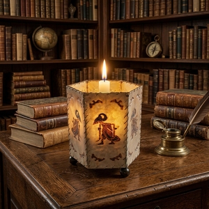 Lanterne Wayang en fer artisanale, porte-bougie hexagonal, décoration traditionnelle javanaise pour la maison, durable et écologique - Product Image 6