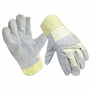 ถุงมือทำงานหนังวัวแคนาดาแบบแยกชิ้น สวมใส่สบาย ระบายอากาศได้ดี พร้อมผ้าใบป้องกันข้อมือ สำหรับงานอุตสาหกรรม - Product Image 2