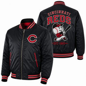 Chaqueta Bomber Personalizada de Estilo Urbano con Logotipo Bordado en la Parte Delantera y Trasera, Acabado Satinado, Ligera, para Clubes Deportivos, Catálogo de Exportación - Product Image 3