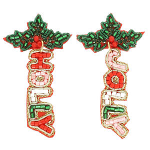 Pendientes colgantes vintage con cuentas, diseño de flor de cristal verde y lazo rosa y blanco, para mujer, joyería de fiesta - Product Image 5