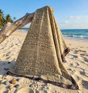 Sarong en coton imprimé à la main indien en gros, vêtement de plage, paréo, tenue de villégiature, sarong en coton écologique, style bohème pour la villégiature - Product Image 4
