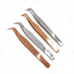 Premium Professional Stainless Steel Crane-Neck Eyelash Tweezers Anti-Magnetic Feature Specialized Angle Smooth Tip 10mm Length - Product Image 4