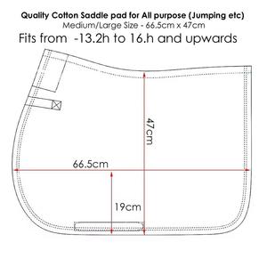 Tapis de selle de dressage tout usage en coton polyester de haute qualité avec doublure en tissu, lavable et personnalisable pour l'équitation - Product Image 6