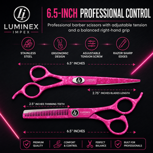 NYBL-55 5.5inch Straight <b>Left</b>-<b>handed</b> <b>Scissors</b> JAPAN 440C Sharp 58-59HRC Hardness Stainless Steel Handle Barber Shears Hair 28 - Product Image 3