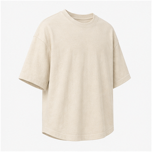 Camiseta de Manga Corta Extra Grande para Hombre, Estilo Boxy, de Algodón y Cáñamo Natural, Personalizada, MTS-OVR-0047 - Product Image 4