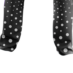 Pantalon de survêtement noir à pois pour homme, taille élastique, décontracté, léger, respirant, imprimé, pour l'été - Product Image 2