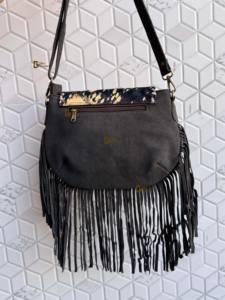 Nuevo Bolso de Mano Metálico con Flecos de Piel y Pelo, Bolso Bandolera de Piel con Flecos, Bolsos de Piel con Pelo para Fiesta, Bolso de Mano para Mujer - Product Image 3