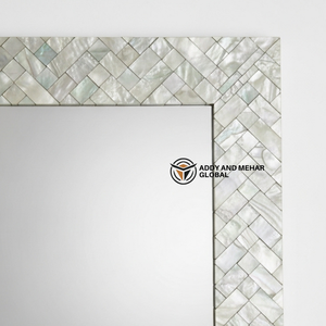Espejo de Pared con Incrustaciones de Madreperla Hecho a Mano, Espejo Decorativo de Lujo con Mosaico de Conchas para el Hogar y Hoteles - Product Image 2