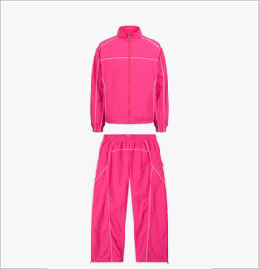 <b>Summer</b> Windbreaker Blank Trouser Set 2-Piece Custom Streetwear Nylon Tracksuit Hoodie and <b>Jacket</b> for <b>Men</b> OEM serviced - Product Image 1