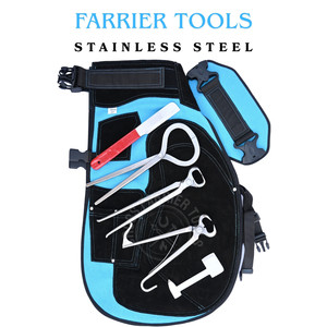 Kit de Herramientas de Herrar Caballos de Alta Resistencia, Cortaúñas para Potros, Probador de Cascos, Delantal de Seguridad Azul, Cuchillo para Descascarillar, Pulidor y Cortaúñas para Cascos de Acero Inoxidable - Product Image 6