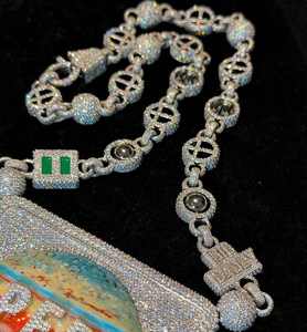 สร้อยคอเงินแท้ 925 สไตล์ฮิปฮอปร็อค ลายดอกกุหลาบ 3 มิติ พร้อมจี้โมอิสซาไนต์  เครื่องประดับแฟชั่นสำหรับเป็นของขวัญ - Product Image 1