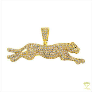 Elegante colgante de animales, Plata de Ley 925 con VVS Lab Grown Diamond, chapado en oro, joyería de Hip Hop personalizada para hombres - Product Image 2