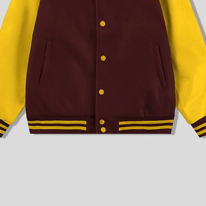 Genuine Leather Made Custom Collar Design Men Varsity Jacket Custom Pattern Quick Dry Material Made Men Varsity Jacket - Product Image 5