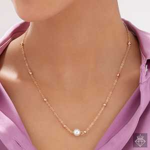 PRAO Anti-Tarnish Ivory <b>Beaded</b> <b>Necklace</b> <b>Fine</b> <b>Beaded</b> <b>Necklaces</b> Collection - Product Image 3