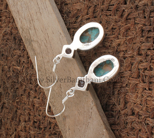 Boucles d'oreilles pendantes en argent sterling 925 avec coquille d'huître épineuse naturelle, turquoise et pierres précieuses composites orange et bleues, style bohème, cadeau de fête - Product Image 6
