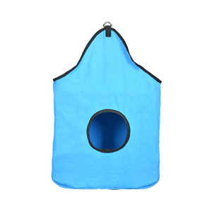 Horse Hay Bag Turquoise Round Opening Canvas <b>Slow</b> <b>Feeder</b> Durable Hanging Stable Feeding Bag for Travel Trailer Use - Product Image 6