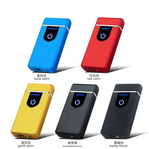 Encendedor de Cigarrillos Metálico Recargable por USB, Doble Cara, Portátil, Táctil, Ligero, Ultrafino - Product Image 6