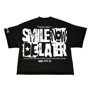T-shirt formel noir à col roulé pour homme, coupe classique, manches courtes, uni, 100% coton tricoté - Product Image 1