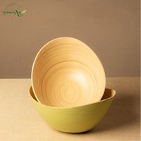 Bol en bambou tissé artisanal minimaliste, écologique et léger, pour servir les aliments et l'usage domestique