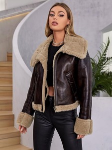 Chaqueta de Cuero Premium con Cuello de Piel Desmontable, Forro Suave y Cálido, y Soluciones de Fabricación ODM - Product Image 3