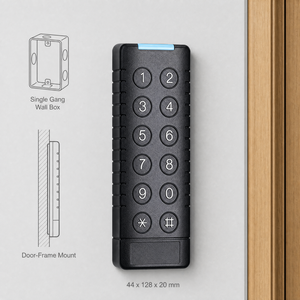 เครื่องอ่านคีย์แพดควบคุมการเข้าออกอัจฉริยะกลางแจ้ง IP67 แบบไร้สัมผัส RFID Wiegand OSDP ระยะการอ่าน 8 ซม. สำหรับบัตร - Product Image 3
