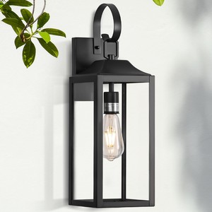 Black Metal Glass Wall <b>Lantern</b> Vintage Edison Bulb Outdoor Indoor Wholesale - Product Image 1
