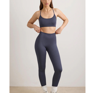 Fabricante de Conjuntos de Yoga y Ropa Deportiva Personalizada, Leggings de Cintura Alta de Poliéster y Spandex, Sujetador Deportivo, Proveedor de Logotipos Personalizados - Product Image 1
